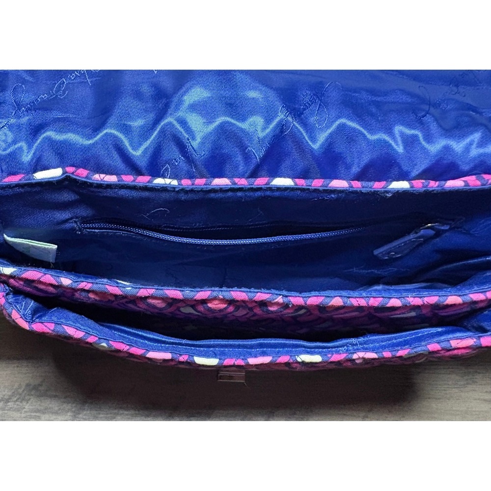 Vera Bradley Turnlock Crossbody Bag Katalina Pink Diamonds Pattern - Picture 6 of 8